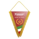 Gagliardetto triangolare personalizzato, modello 3. Foto frontale.