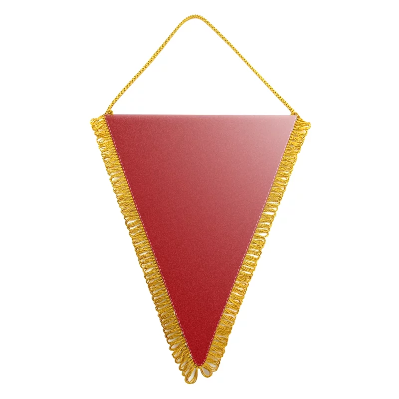 Gagliardetto triangolare personalizzato, modello 3. Foto del retro.