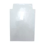 Gagliardetto rettangolare personalizzato, modello 32. Foto della busta trasparente in PVC.