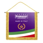 Gagliardetto rettangolare personalizzato, modello 36. Foto frontale.