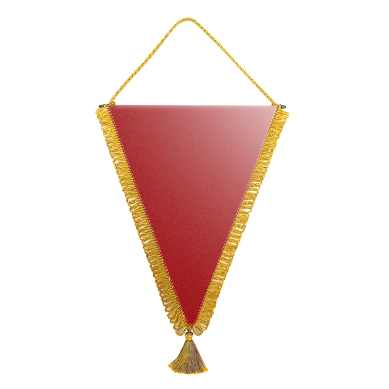 Gagliardetto triangolare personalizzato, modello 1/F. Foto del retro.