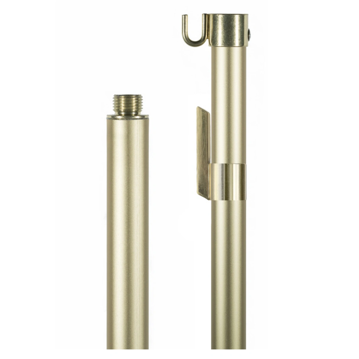 Set Anelli Per Palo Bandiera Con Cuscinetti – Rotazione 360° – Lega Alluminio, 2 Pezzi Argento