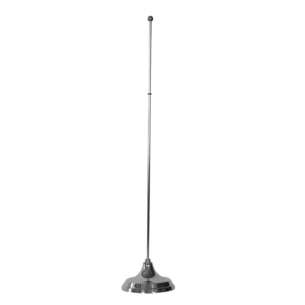 Basetta per gagliardetti. Foto accessorio in ottone cromato a 1 astina. Codice 130-1.