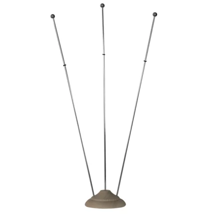 Basetta per gagliardetti. Foto accessorio in legno a 3 astine. Codice 271.