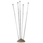Basetta per gagliardetti. Foto accessorio economico in legno a 5 astine. Codice 273.