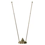 Basetta per gagliardetti. Foto accessorio in ottone cromato a 2 astine. Codice 131-2.