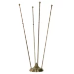 Basetta per gagliardetti. Foto accessorio in ottone lucido a 4 astine. Codice 131-4.