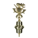 Puntale in ottone dorato per Stendardi e Gonfaloni con emblema dei Bersaglieri. Articolo 185.