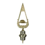 Puntale in ottone dorato per Stendardi e Gonfaloni con emblema dei Combattenti. Articolo 186-C.