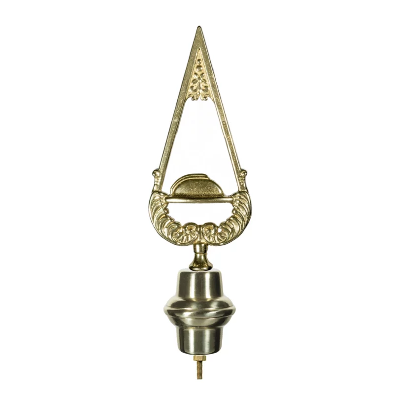 Puntale in ottone dorato per Stendardi e Gonfaloni con emblema dei Combattenti. Articolo 186-C.