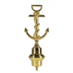 Puntale in ottone dorato per Stendardi e Gonfaloni con emblema Marina. Articolo 186-MA.