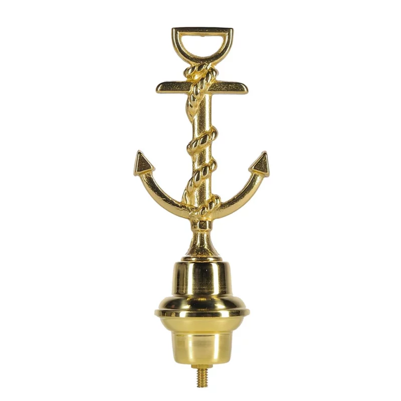 Puntale in ottone dorato per Stendardi e Gonfaloni con emblema Marina. Articolo 186-MA.