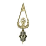 Puntale in ottone dorato per Stendardi e Gonfaloni con emblema della Polizia. Articolo 186-PO.