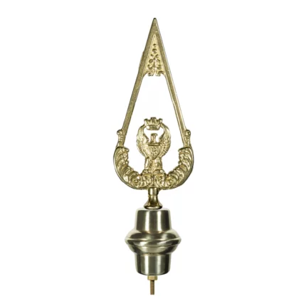 Puntale in ottone dorato per Stendardi e Gonfaloni con emblema della Polizia. Articolo 186-PO.