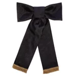 Fiocco per lutto per Stendardi e Gonfaloni. Fiocco di colore nero in raso turco.