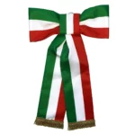 Fiocco tricolore per Stendardi e Gonfaloni. Fiocco in raso turco.