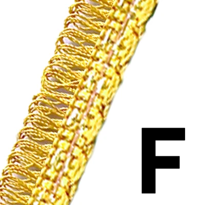 Frangia gagliardetti. Immagine della frangia cordonetto, variante F.
