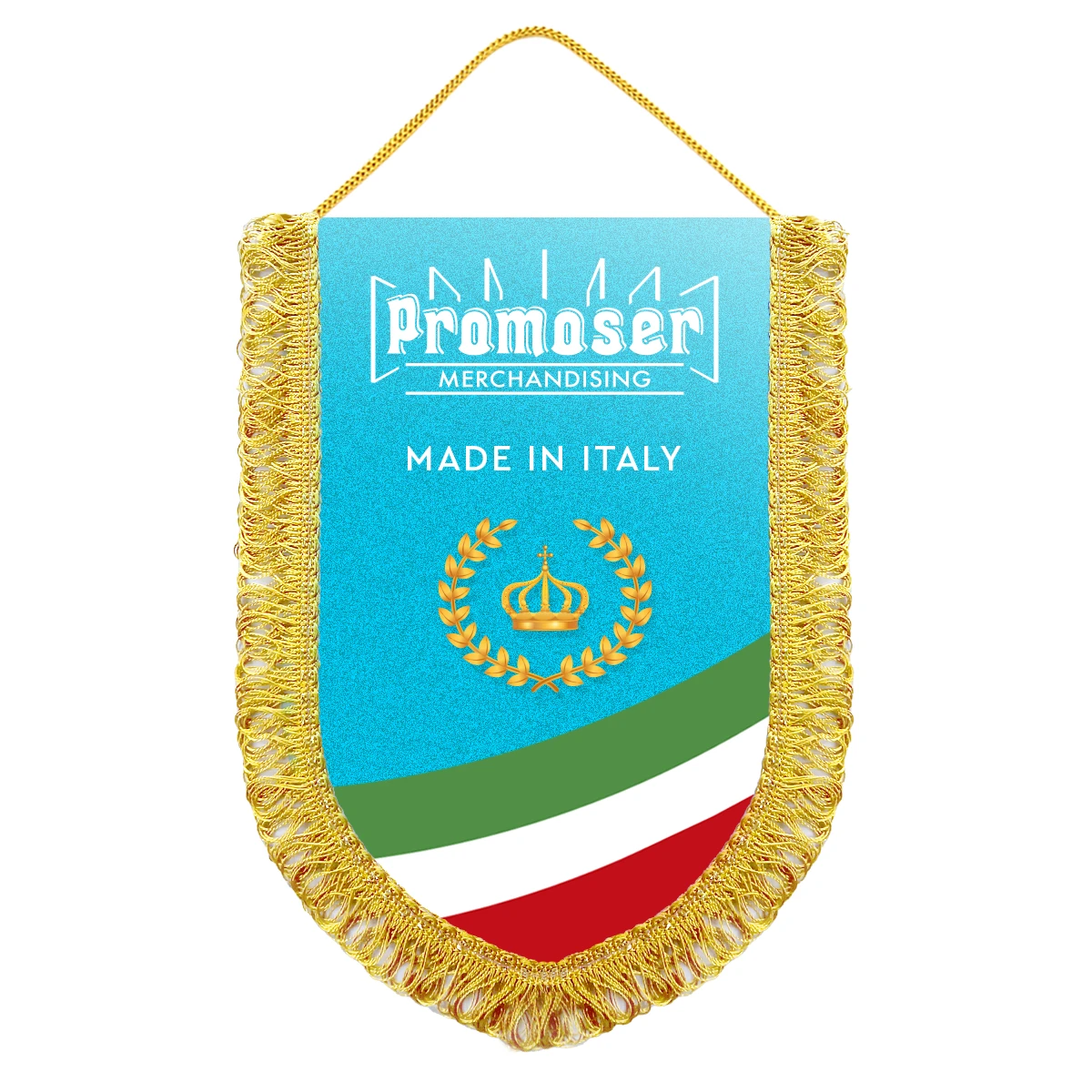 gagliardetto-a-scudo-personalizzato-fronte-modello-22 Gagliardetto a scudo personalizzato, modello 22. Foto frontale.