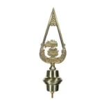 Puntale in ottone dorato per Stendardi e Gonfaloni con emblema dei Carabinieri. Articolo 173-L.