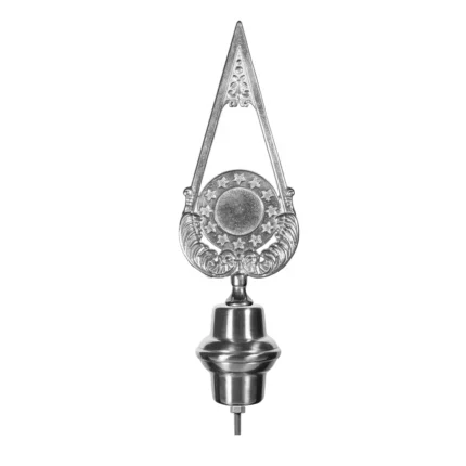 Puntale in ottone cromato per Stendardi e Gonfaloni con emblema della Unione Europea. Articolo 175-C.