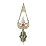 Puntale in ottone dorato per Stendardi e Gonfaloni con emblema dei Vigili del Fuoco. Articolo 186-VF.