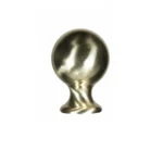 Pomolo per traversa Stendardi e Gonfaloni a sfera, in ottone dorato. Articolo 158.