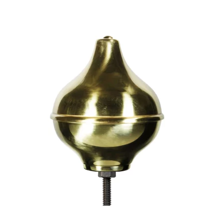 Pomolo per traversa Stendardi e Gonfaloni in ottone dorato. Articolo 155.