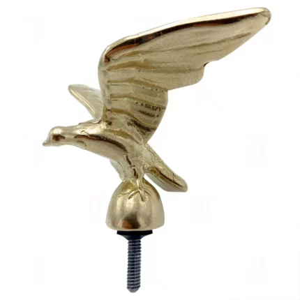 Puntale in ottone dorato per Stendardi e Gonfaloni con emblema a forma di Aquila per gli Alpini. Articolo 174-ALP.