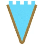 Stendardi personalizzati. Foto Foto del retro di esempio, di uno stendardo, detto anche gonfalone, a forma triangolare. Modello C.