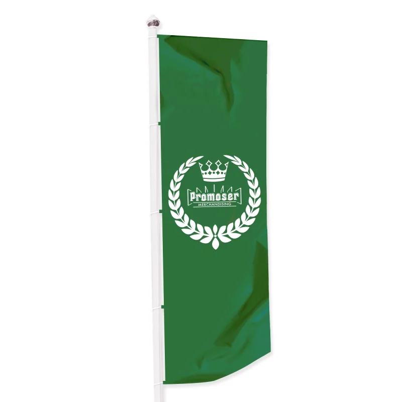Bandiere personalizzate. Bandiere con stampa personalizzata, orientamento verticale.