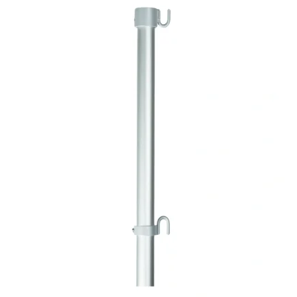 Asta in alluminio anodizzato, per bandiere da esterno, con ganci. Lunghezza 250 cm.