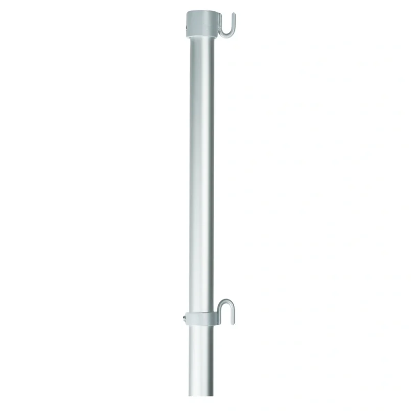 Asta in alluminio anodizzato, per bandiere da esterno, con ganci. Lunghezza 250 cm.