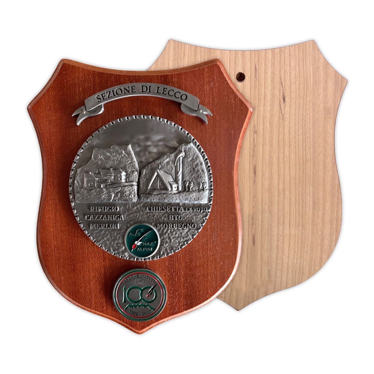 Crest in 3D metallo e legno<br> personalizzati