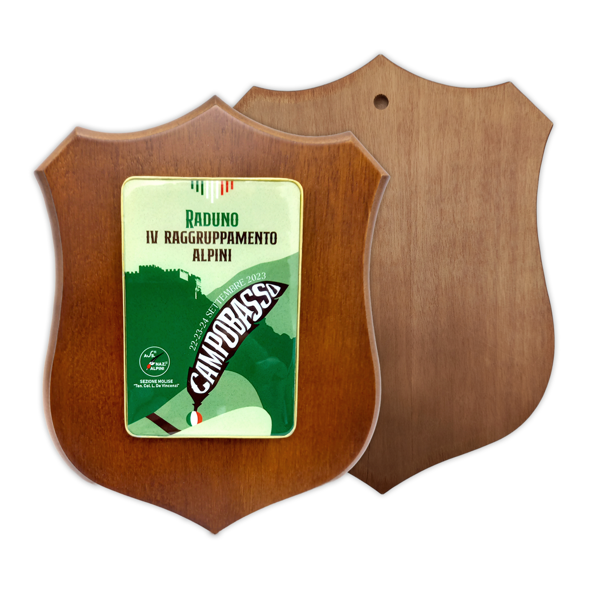 Crest resinati metallo e legno<br> personalizzati
