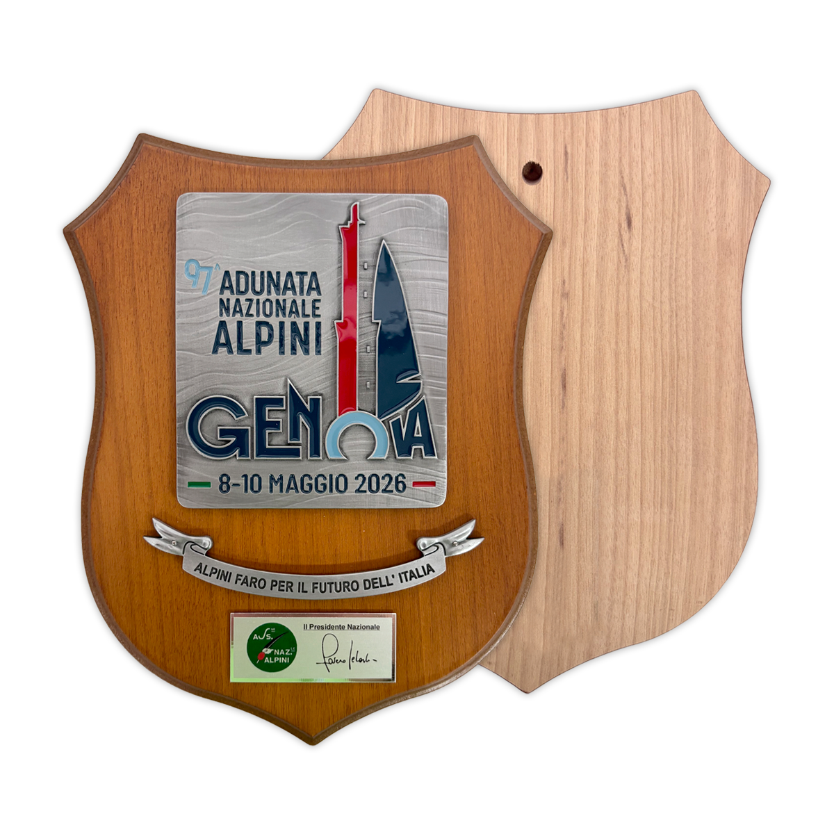 Crest in fusione metallo e legno<br> personalizzati